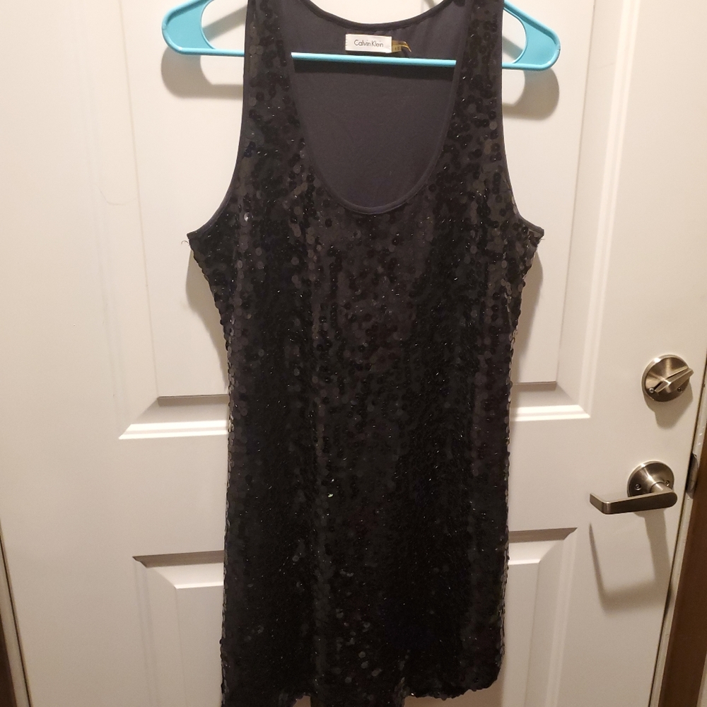 Calvin Klein rhinestone tank dress